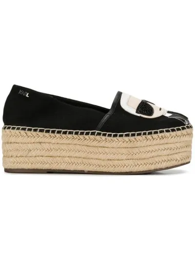 Karl Lagerfeld Black Kamini Karl Ikonic Espadrilles