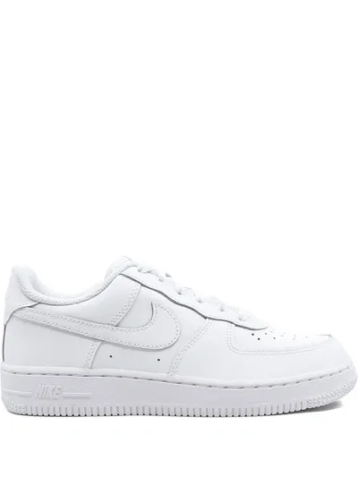 Nike Kids' Air Force 1 "white On White" Sneakers In White/white/white