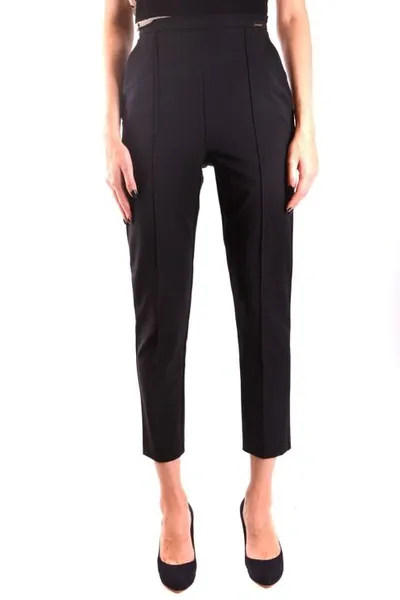 Elisabetta Franchi Lamè Fabric Trousers In Pink