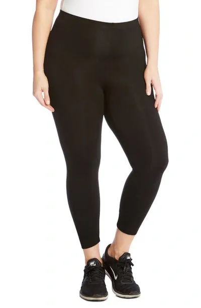 Karen Kane Plus Cropped Leggings In Black