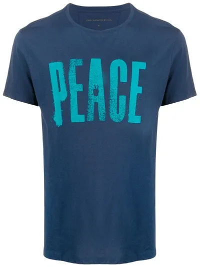 John Varvatos Big Peace Graphic Tee In Pacific Blue