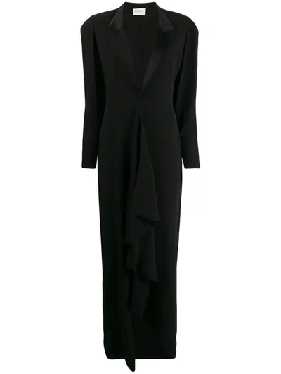 Giuseppe Di Morabito Draped Long-line Blazer In Black