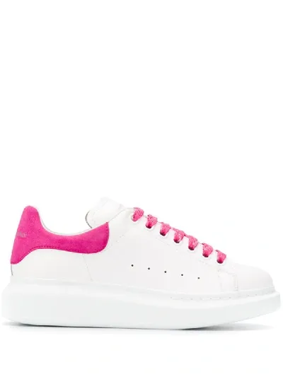 Alexander Mcqueen Raised-sole Low-top Leather Trainers In White