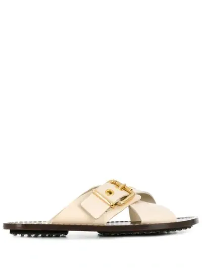 Marni Open-toe Crisscross Sandals In Neutrals