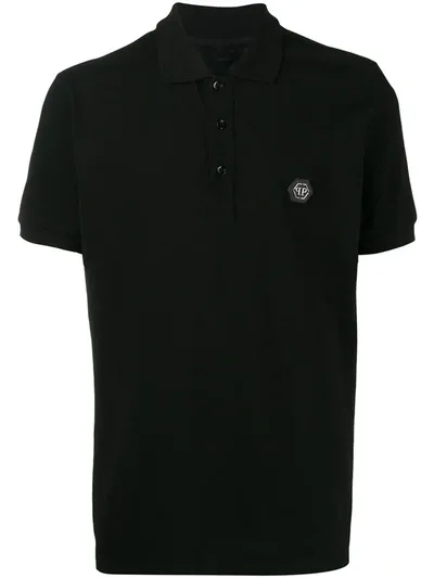 Philipp Plein Skull Polo Shirt In Black