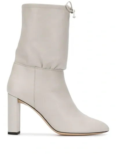 Deimille Chunky-heel Boots In Grey