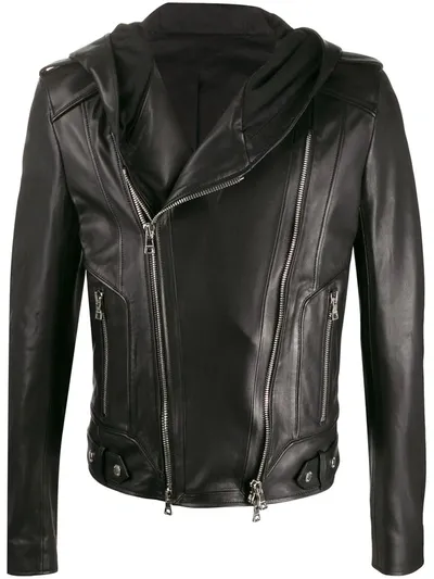 Balmain Perfecto Leather Jacket In Black