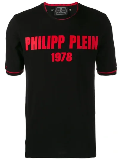 Philipp Plein Stars Motif T-shirt In Black