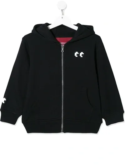 Mostly Heard Rarely Seen 8-bit Kids' Little Boy's & Boy's Peek Cotton Hoodie In Black