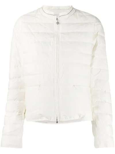 Fabiana Filippi Cropped Padded Style Jacket In Neutrals