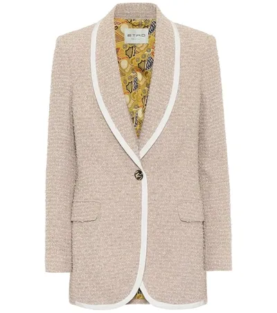 Etro Textured Blazer In Neutrals