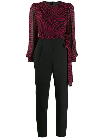 Michael Michael Kors Crepe Jumpsuit With Bow In Fragola