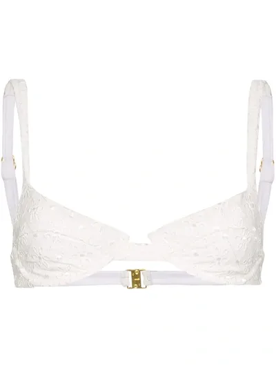 Juillet White Izzy Broderie Anglaise Bikini Top