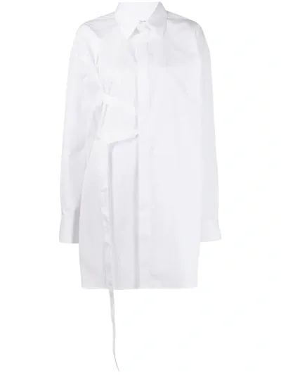 Maison Margiela Oversized Belted Shirt In White