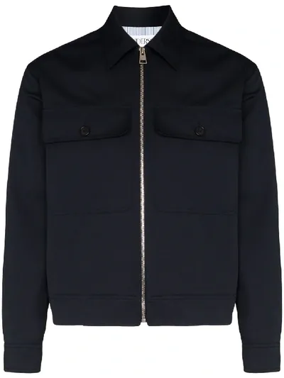 Jw Anderson Zip-front Bomber Jacket In Blue