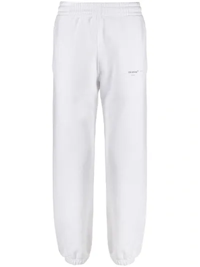 Off-white Logo Print Track Pants In White