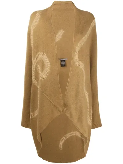 Suzusan Spiral Pattern Cardigan In Neutrals