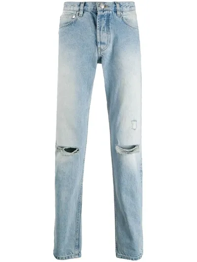 Soulland Erik Mid-rise Straight Jeans In Blue