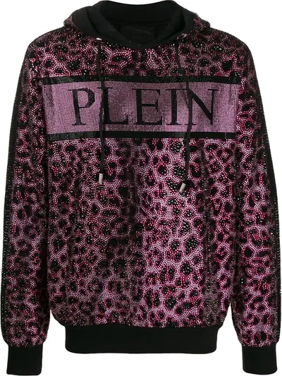 Philipp Plein Printed Hoodie In Black