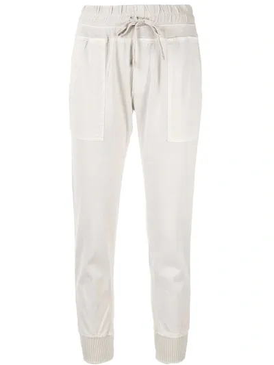 James Perse Drawstring Waist Trousers In White