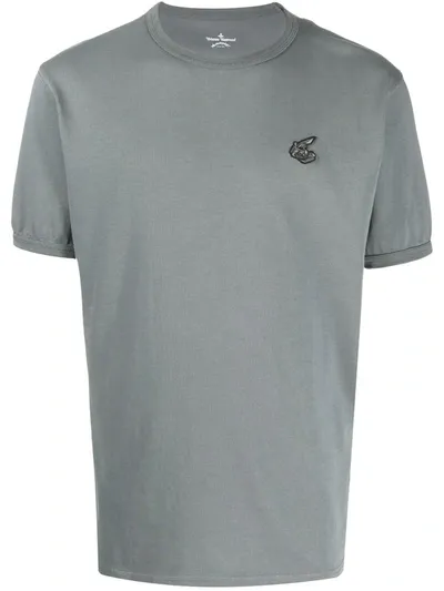 Vivienne Westwood Anglomania Logo Stamp T-shirt In Grey