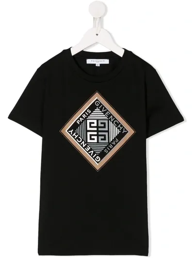 Givenchy Kids' Graphic Logo T-shirt In Black