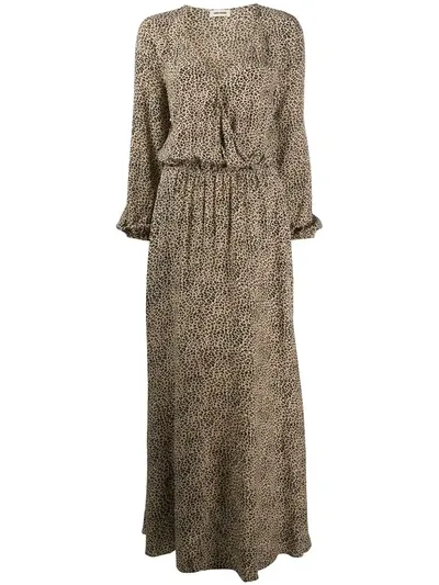 Zadig & Voltaire Rikko Leopard-print Long Dress In Neutrals