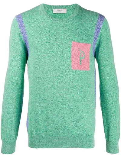 Pringle Of Scotland Crew Neck Tech Knit Jumper In Green