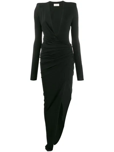 Alexandre Vauthier Deep V-neck Gown In Black