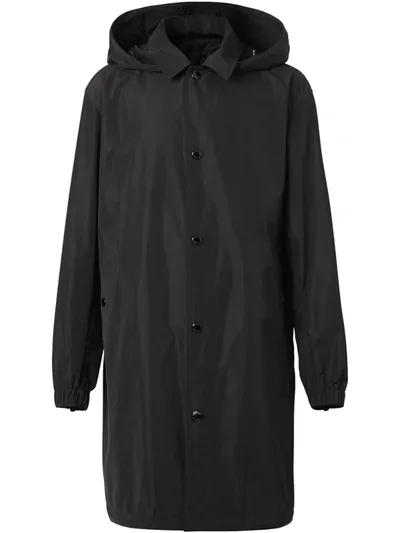 Burberry Horseferry-print Car Coat In Black