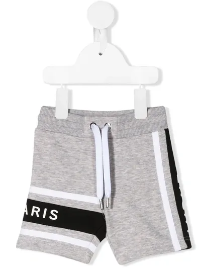 Givenchy Babies' Panelled Jersey Tracksuit Shorts In Grey