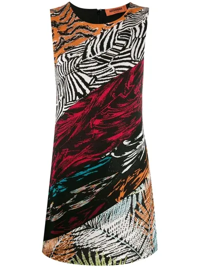 Missoni Pattern-mix Knitted Dress In Black