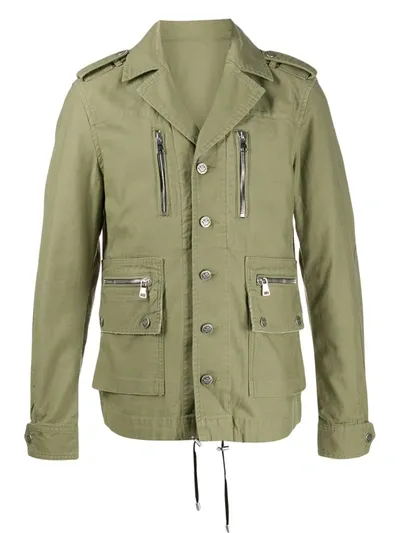 Balmain Military Jacket In Green