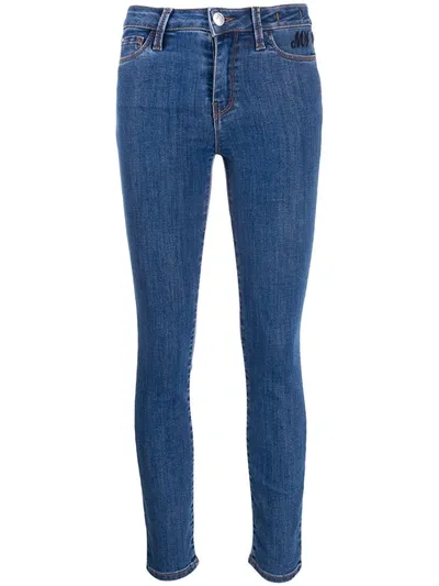 Twinset Low-waist Skinny Jeans In Blue