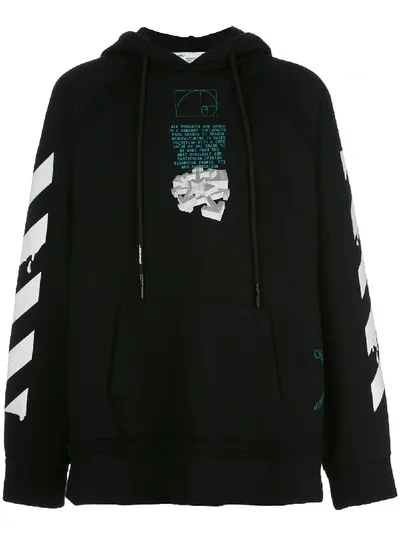 Off-white Graphic Arrows Printed Hoodie In Black