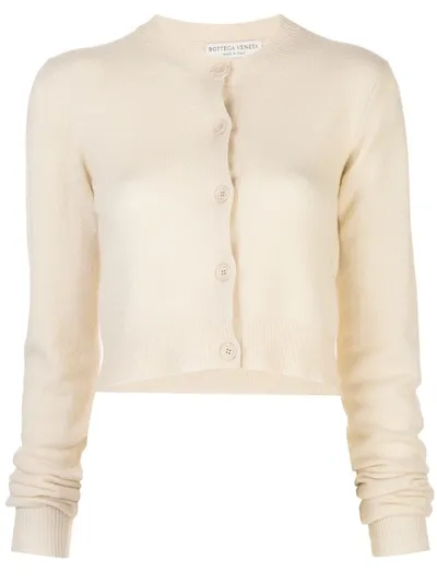 Bottega Veneta Cropped Cardigan In White