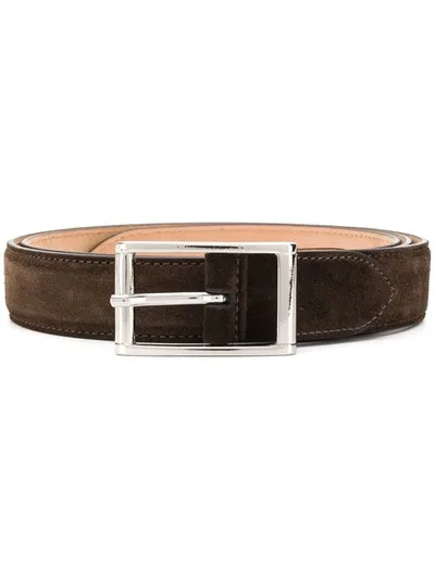 Scarosso Classic Square Buckle Belt In Brown