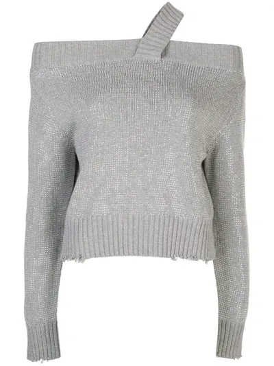 Rta Beckett Sequinned Sweater In Grey