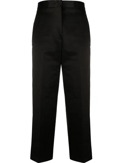 Jil Sander Cropped Straight Leg Trousers In Black