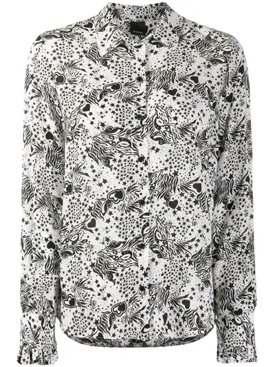 Pinko Abstract Print Shirt In Black