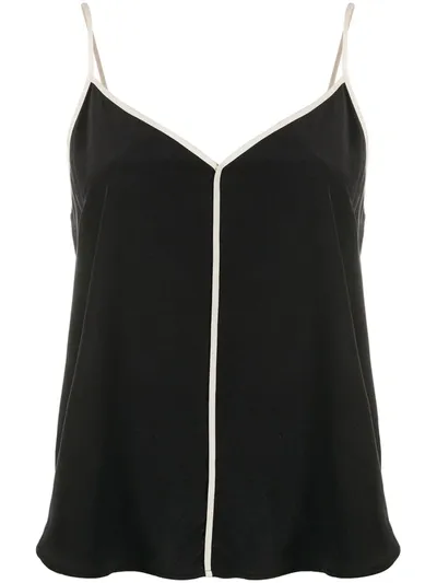 Equipment Contrast Piped Camisole In Black