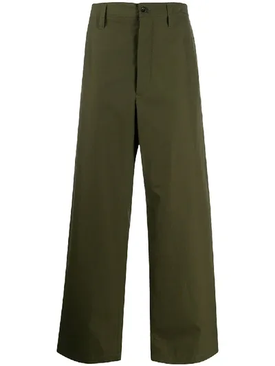 Marni Wide Leg Pants In Green