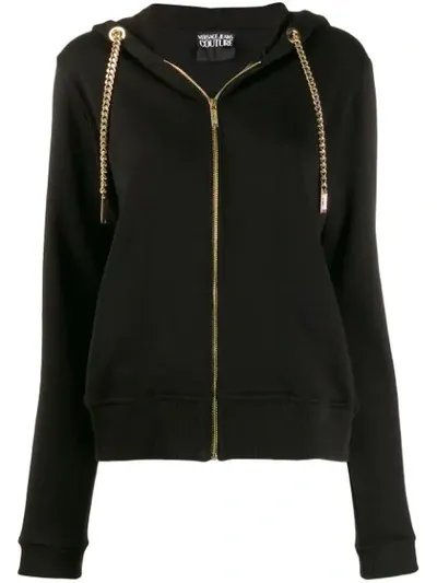 Versace Jeans Couture Kapuzenpullover Mit Zierkette In Black