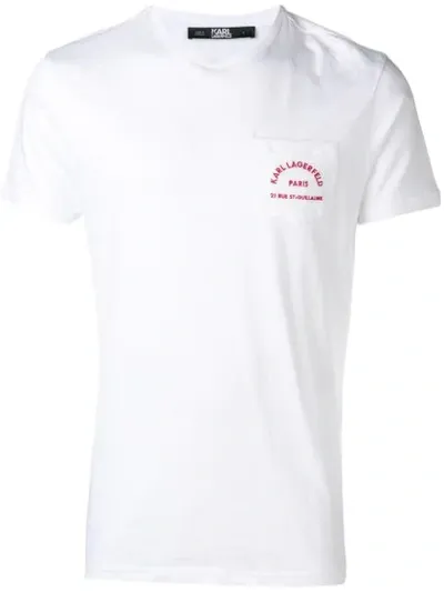 Karl Lagerfeld Address Pocket T-shirt In White