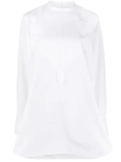 Jil Sander Saturday Bib Shirt In White