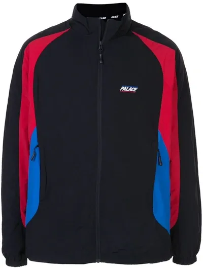 Palace Colourblock Zipped Jacket In Black