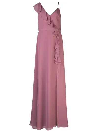 Marchesa Notte Bridesmaids Ruffle Trim Bridesmaid Gown In Purple