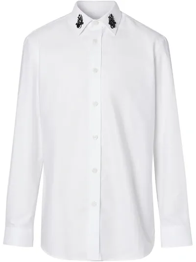 Burberry Crystal-embellished Shirt In White