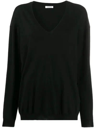 P.a.r.o.s.h V-neck Cashmere Jumper In Black