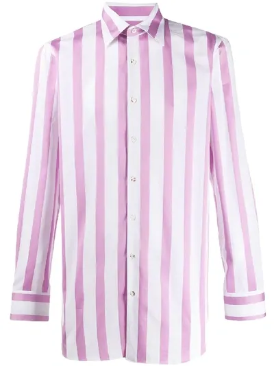 Gabriele Pasini Striped Print Shirt In White